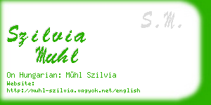 szilvia muhl business card